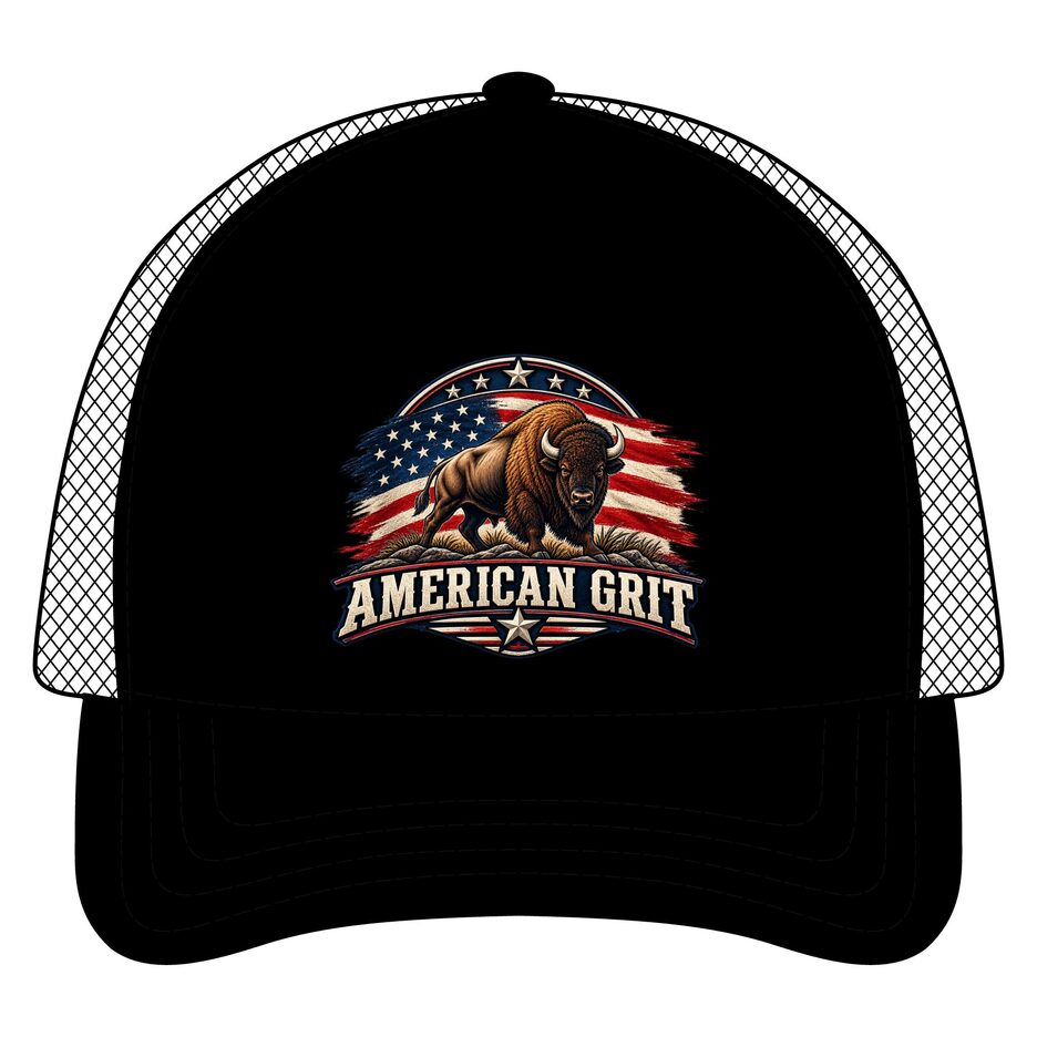 American Grit Buffalo & Flag Cap