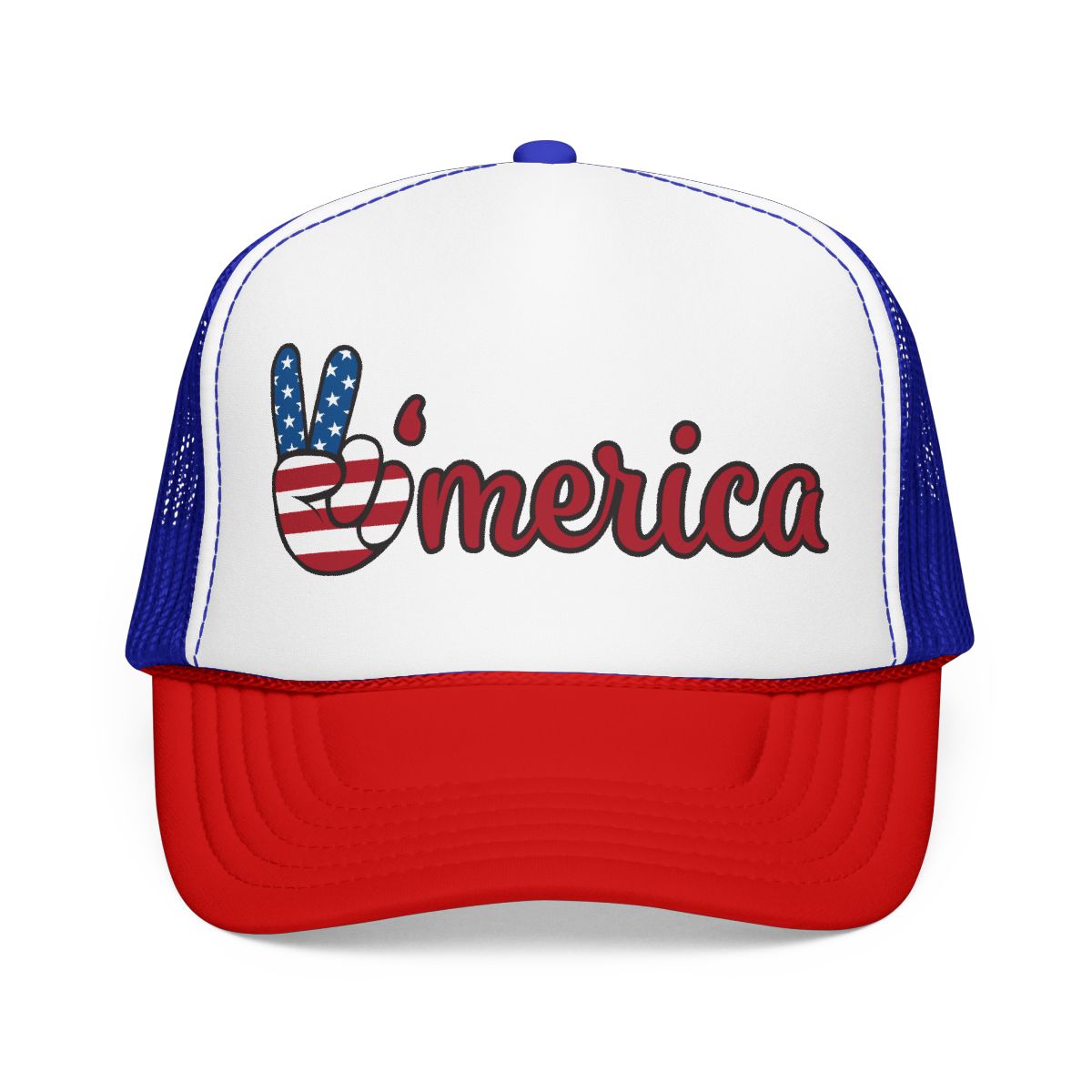 'Merica Peace Sign Foam Trucker Hat